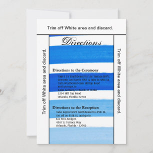 3.5x6 Directions Card Ombre Stripe Blue Line Fade