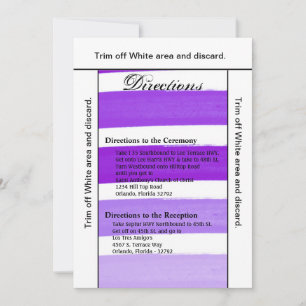 3.5x6 Directions Card Ombre Stripe Purple Line Fad