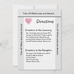 3.5x6 Directions Card Pink Floral Petal