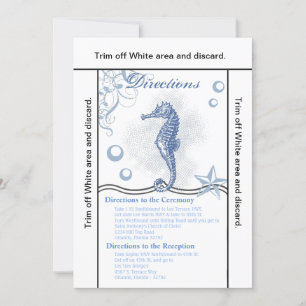 3.5x6 Directions Card Seahorse Sea Ocean Beach