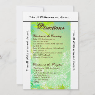 3.5x6 Directions Card Spring Hibiscus Flower Hawai