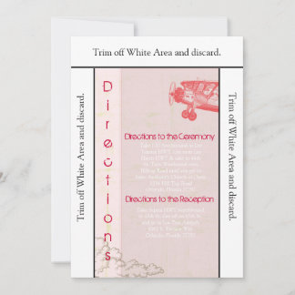 3.5x6 Directions Card Vintage Aeroplane in Clouds
