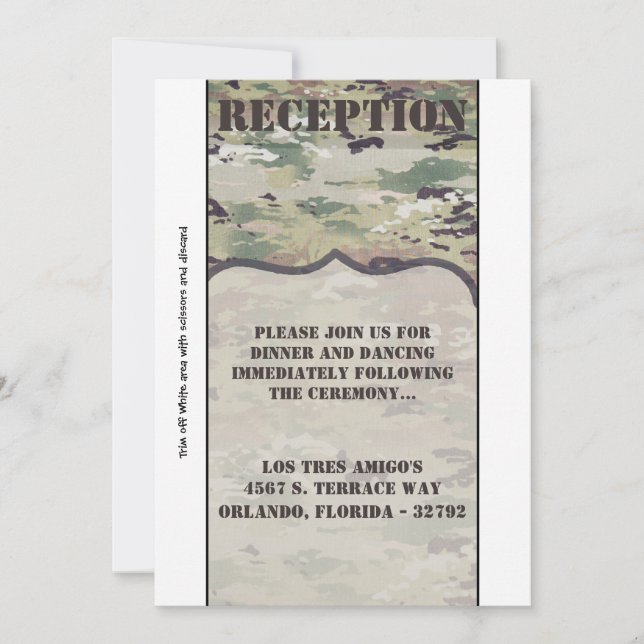 3.5x7 Reception Card Army Air Force  OCP Camo Unif (Front)