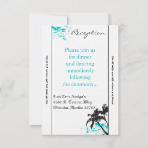 3.5x7 Reception Card Beach Breeze Ocean Water Trop