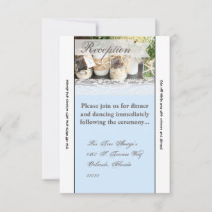 3.5x7 Reception Card Beach Sea Mason Jars Ocean