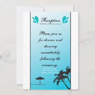 3.5x7 Reception Card Beachy Palm Tree