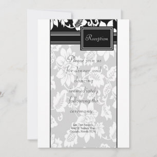 3.5x7 Reception Card Black & White Filigree