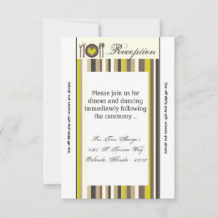 3.5x7 Reception Card China Plate Silverware Place
