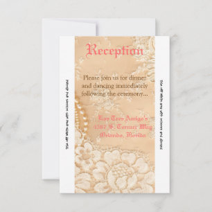 3.5x7 Reception Card Country Lace Victorian Vintag