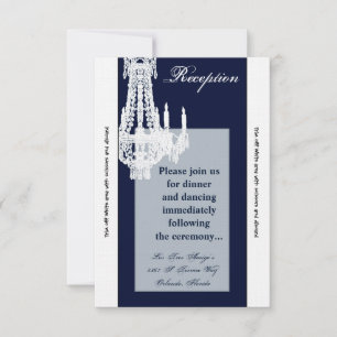 3.5x7 Reception Card Crystal Chandelier Glitz Glam