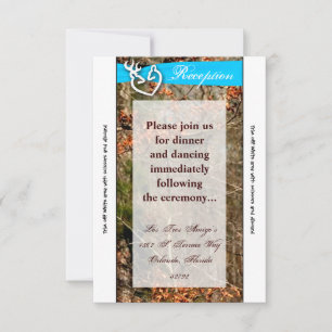 3.5x7 Reception Card Deer Couple Doe Buck Camo