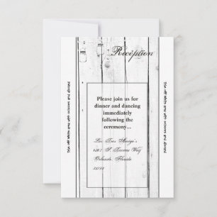 3.5x7 Reception Card Mason Jar String Lights Wood