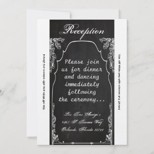 3.5x7 Reception Card Modern Chalkboard