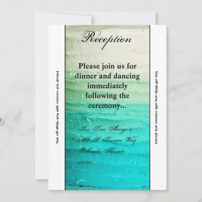 3.5x7 Reception Card Ombre Blue Frosting (Front)