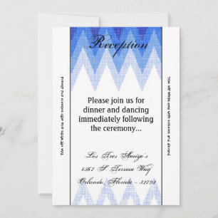 3.5x7 Reception Card Ombre Chevron Blue