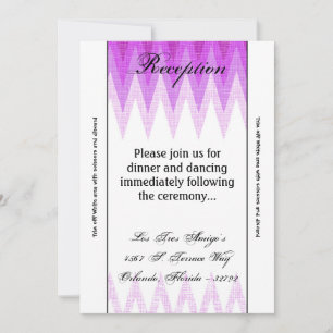 3.5x7 Reception Card Ombre Chevron Purple