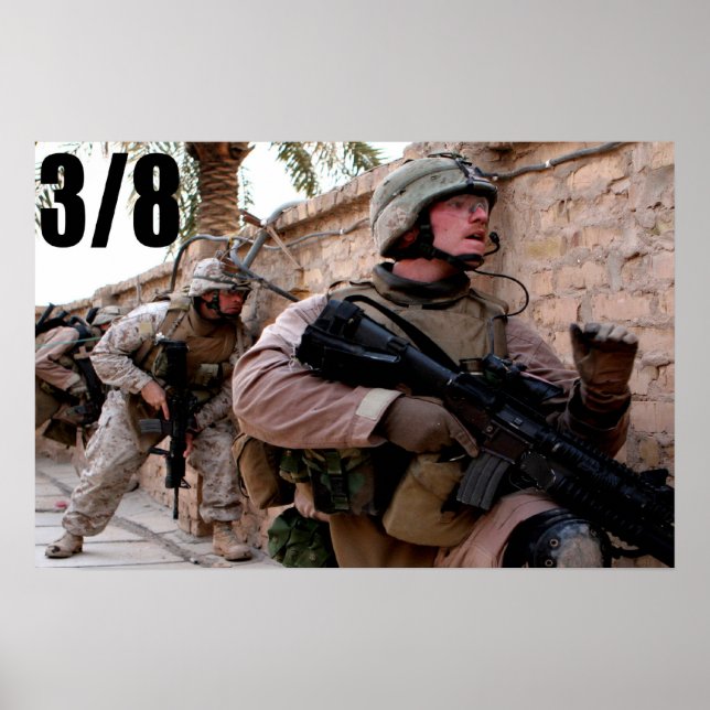 3/8 Marines in Iraq Poster (Front)