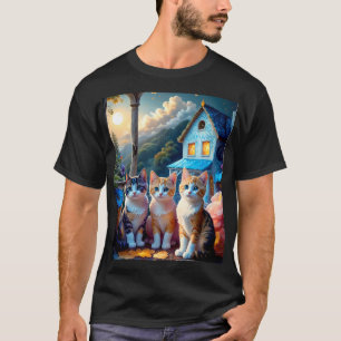 3 Adorable Artist designed Kittens T-Shirt