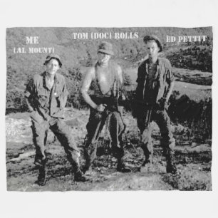 3 AMIGOS, VIETNAM 1968 FLEECE BLANKET