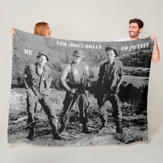 3 AMIGOS, VIETNAM 1968 FLEECE BLANKET (In Situ)