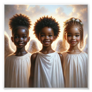3 Angel Kidz Premium Satin Photo Paper Print