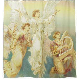 3 angels v2 shower curtain