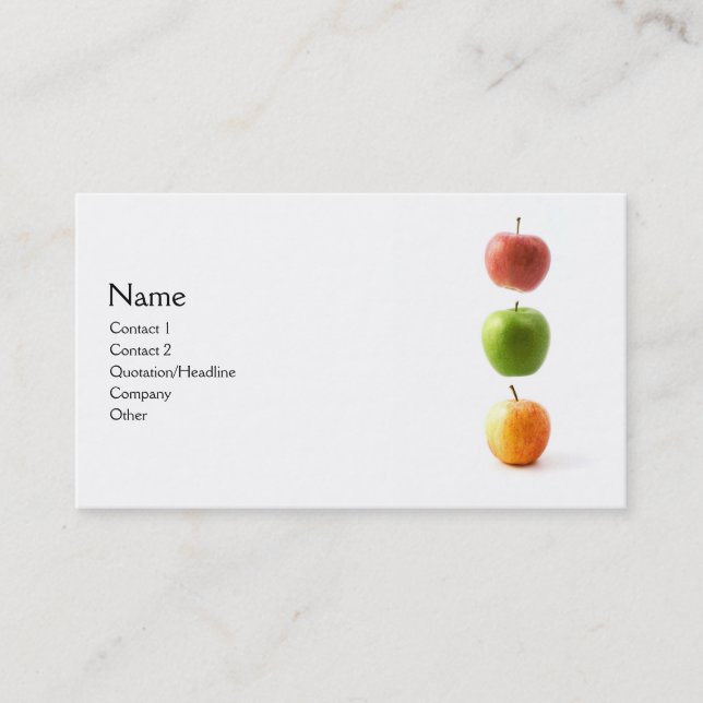 3 Apples Business Card (Front)