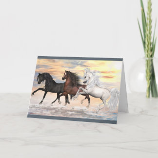 3 Arabians Greeting Card, white envelopes included Card