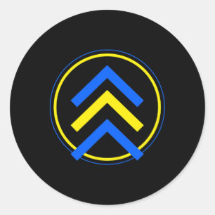 3 Arrow Logo Down Syndrome  Classic Round Sticker