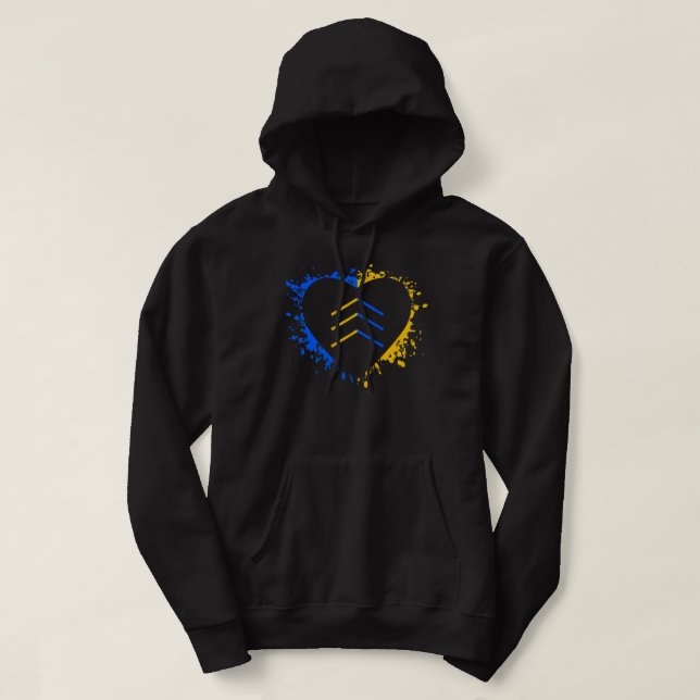 3 Arrows Down Syndrome Awareness  Hoodie (Design Front)