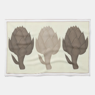 3 Artichokes Kitchen Towel