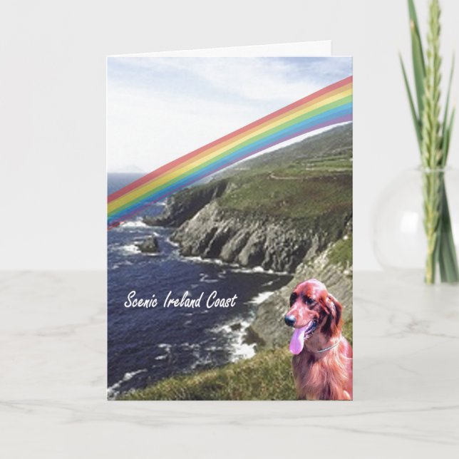 3. Awesome Ireland Scenic Coast St. Patrick's Day Card (Front)