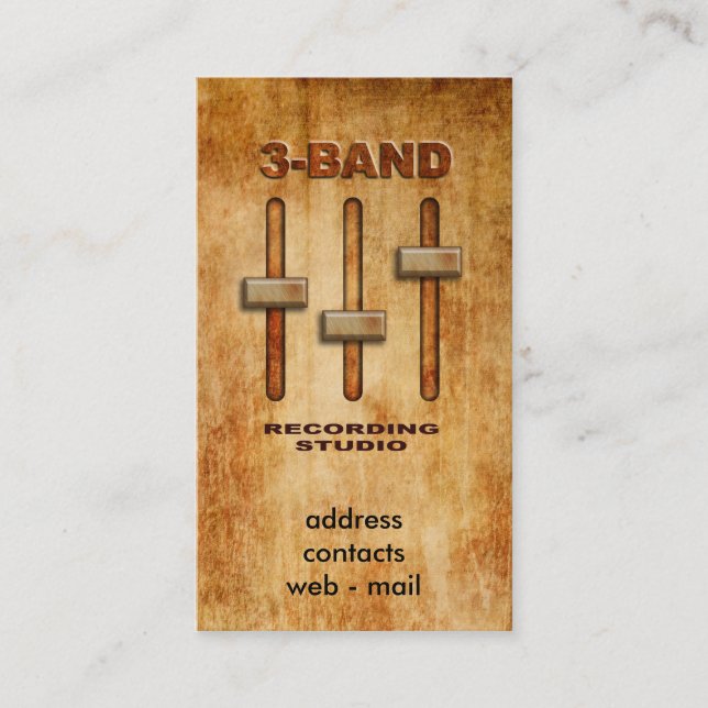 3-band equalizer (grunge version) business card (Front)