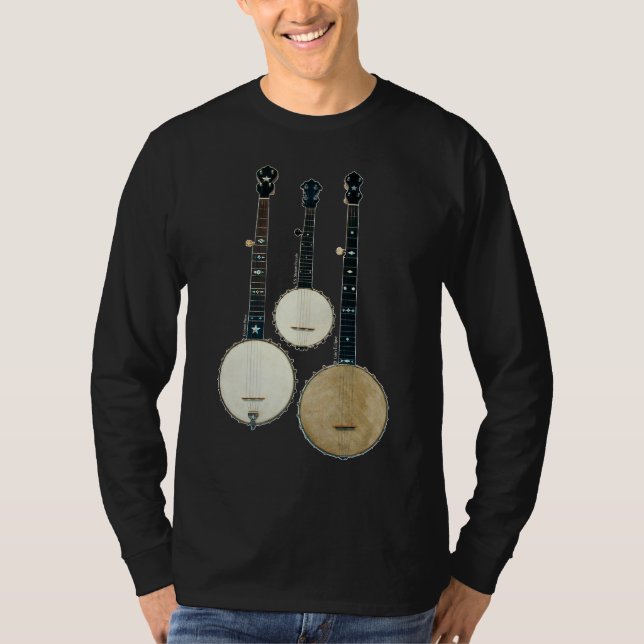 3 Banjos Men's dark long sleeve T-Shirt (Front)