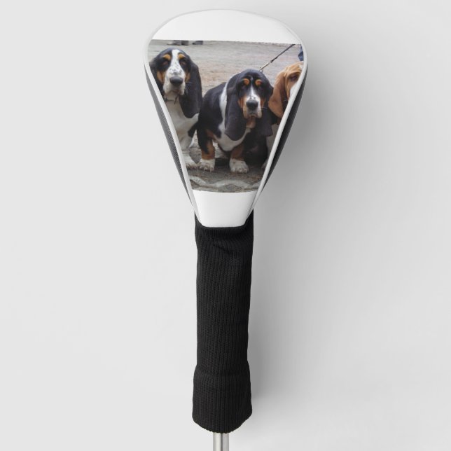 3 Basset_hound_puppies Golf Head Cover (Front)
