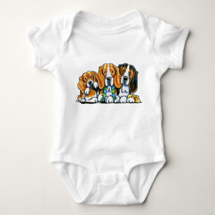 3 Beagles Baby Bodysuit