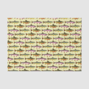 3 Beautiful Trout - Brook, Rainbow, Brown Tissue Paper
