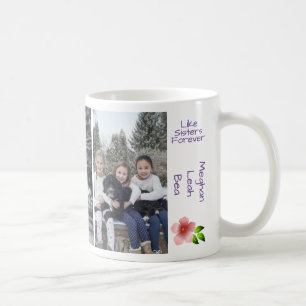 3 Best Friends Like Sisters Personalise Names Coffee Mug