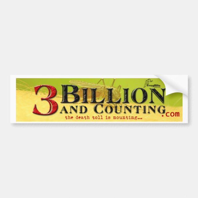 3 Billion and Counting Title Bumper Sticker (Front)