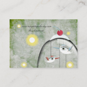 3 birds 2010 custom business green card design
