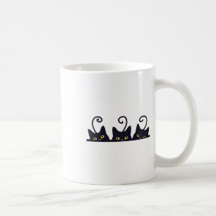 3 Black Cats Funny Cat Lovers Design Women Men Gir Coffee Mug