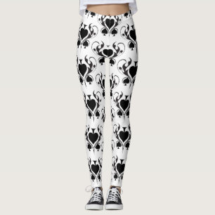 3 Black Spades Tribal Thunder_Cove  Leggings
