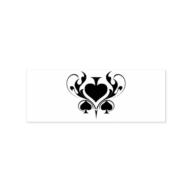 3 Black Spades Tribal Thunder_Cove  Rubber Stamp (Imprint)