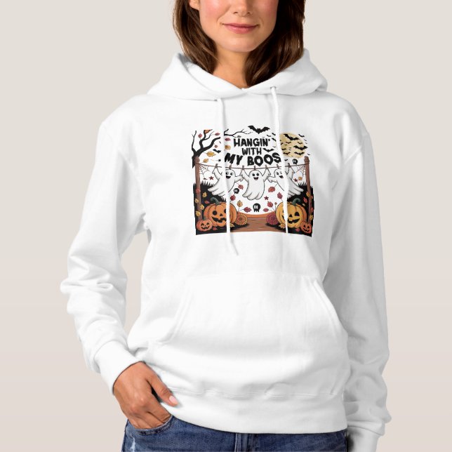 3 Boos Hanging Out Hoodie (Front)