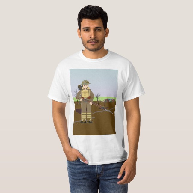 3# British Rifleman (World War I) T-Shirt (Front Full)