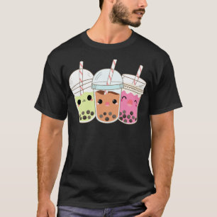 3 Bubble Tea Boba Bubble Tea cowboy children  T-Shirt
