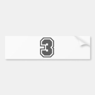 3 BUMPER STICKER