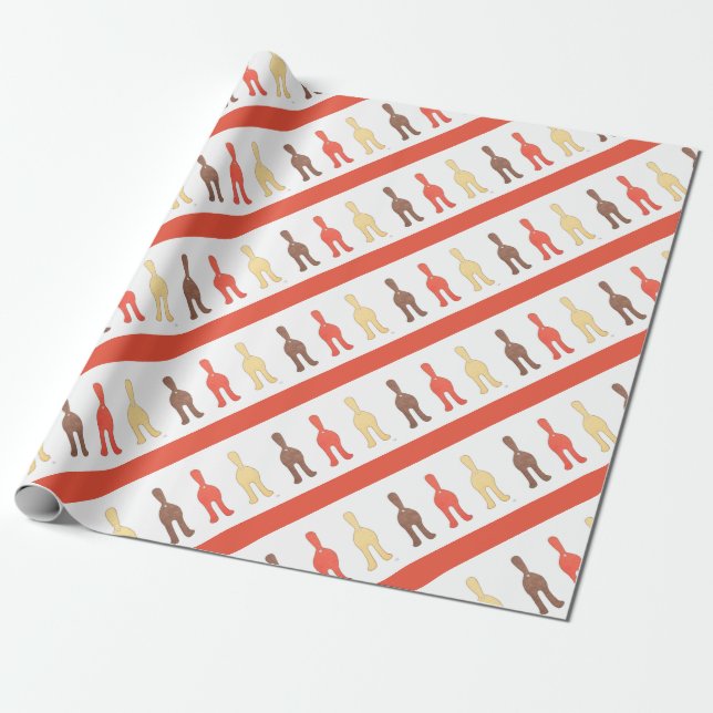 3 Cat Butts #1 Wrapping Paper (Unrolled)