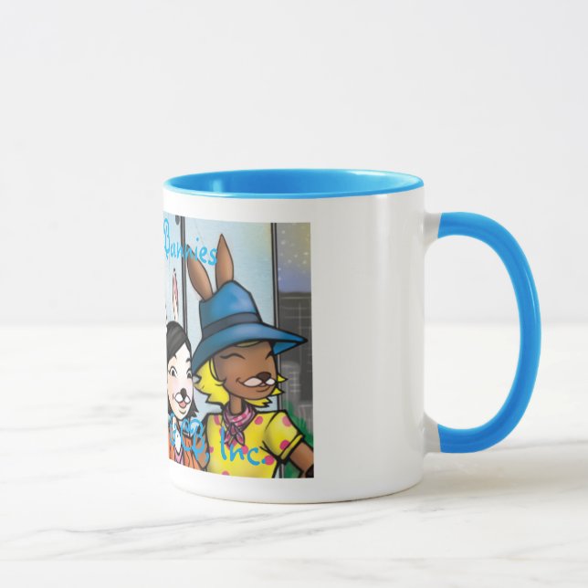 3 Chocolate Bunnies Unicorn Mug (Right)