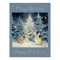 3 Christmas bunnies